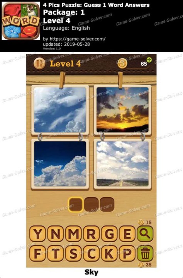 4 Pics Puzzle Guess 1 Word Package 11 Level 28 Answers