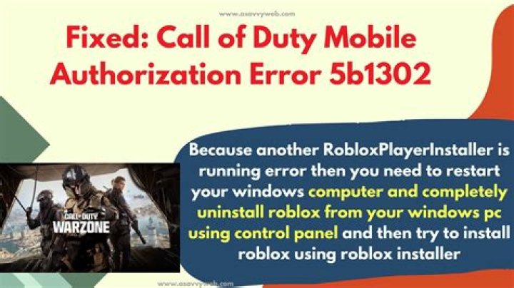 5b1302 CoD: Mobile authorization error