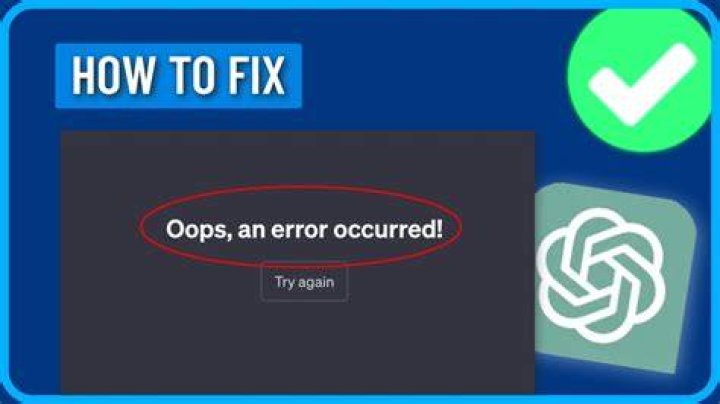 ChatGPT Oops an error occurred message
