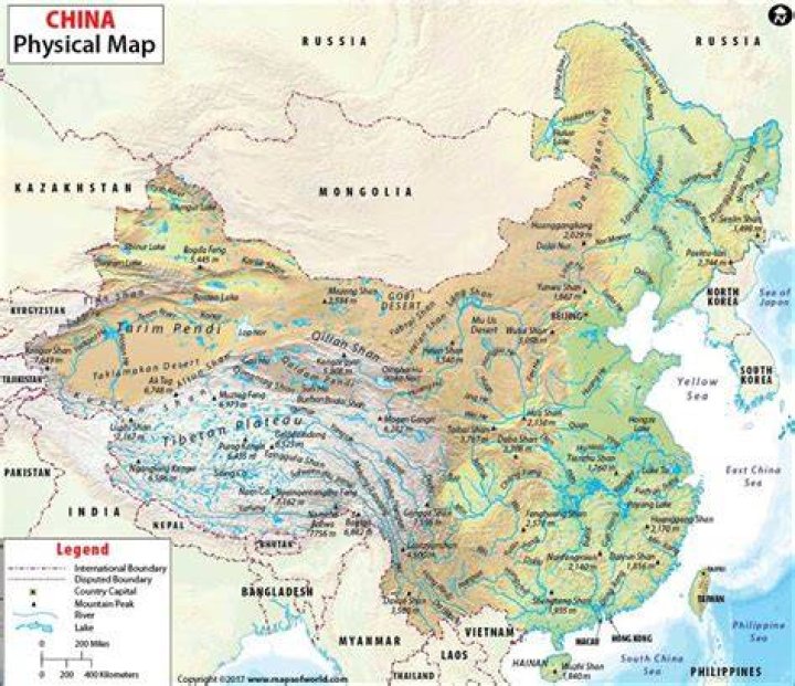 China Physical Features Map Game
