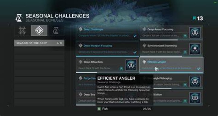Destiny 2: How to Fix Efficient Angler Seasonal Challenge