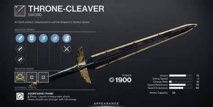 Destiny 2 Throne Cleaver God Roll and How to Get It