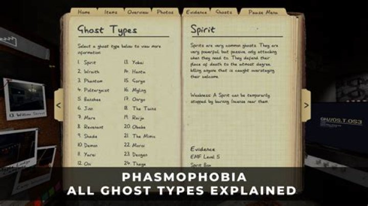 determine ghost type in phasmophobia