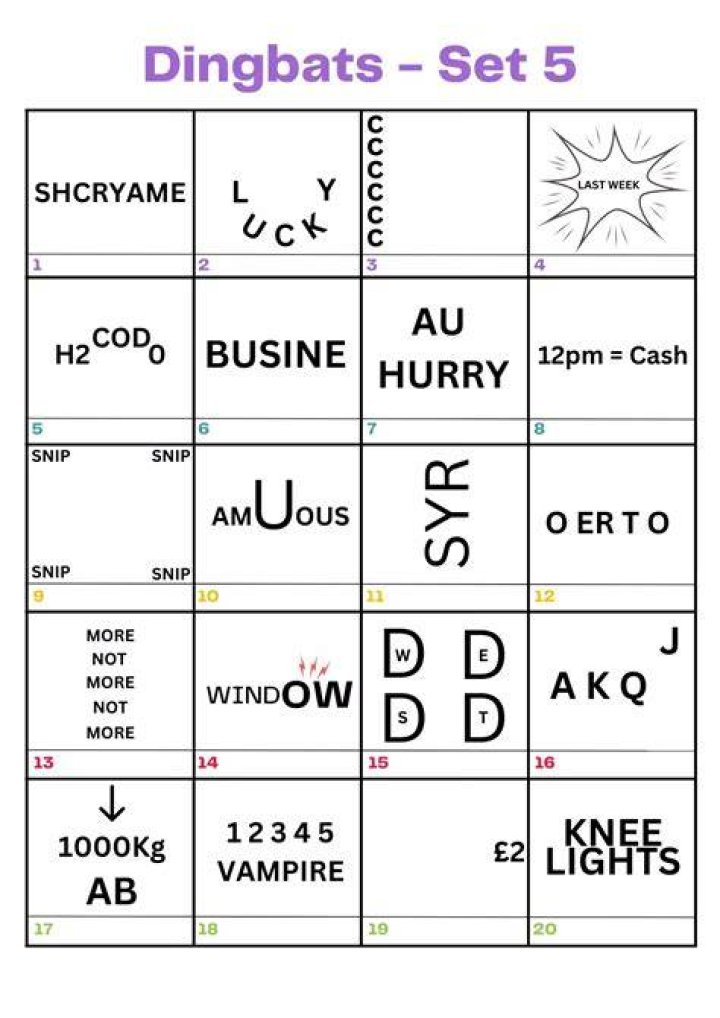 Dingbats - Word Games & Trivia 1 Dingbats - Word Games & Trivia