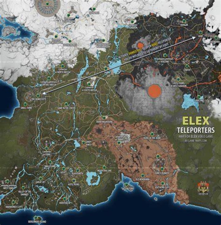 ELEX 2 Teleporters Location Map