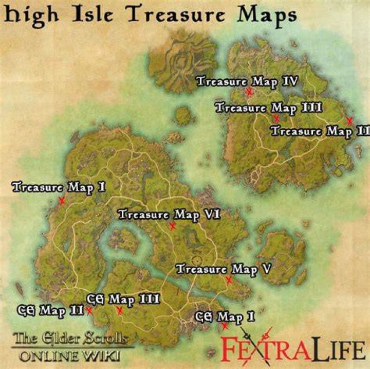 ESO Treasure Maps
