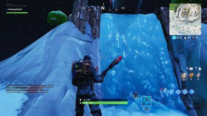 
Fortnite Fortbyte #61 – Accessible by Using Sunbird Spray on a Frozen Waterfall