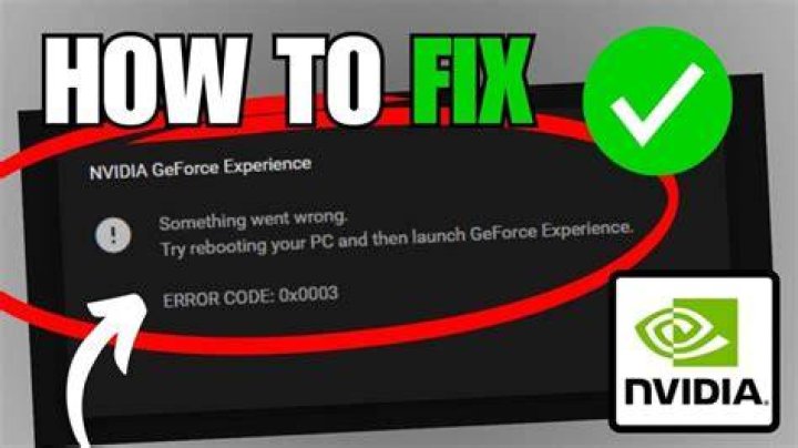 GeForce Experience fix error code 0x0003 - check Nvidia services