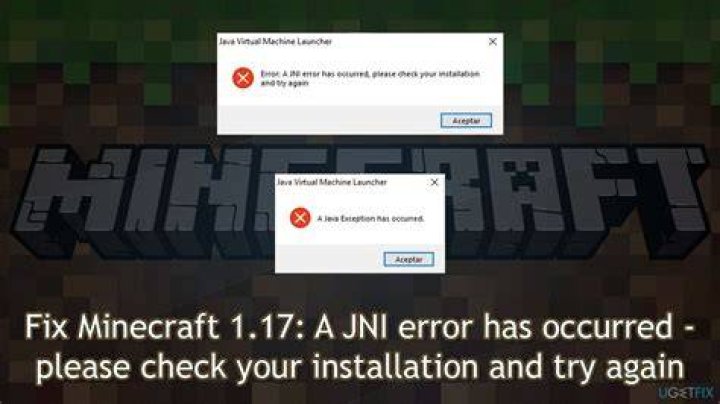 jni error minecraft error