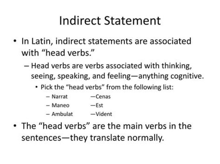 Latin Indirect Statements