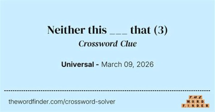 Me neither Crossword Clue