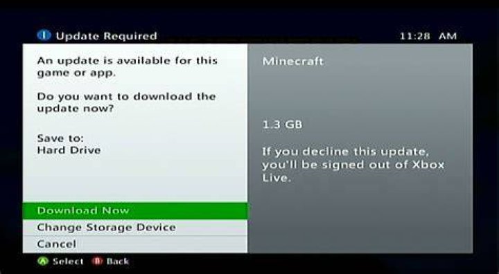 
Minecraft Xbox 360 Update Live