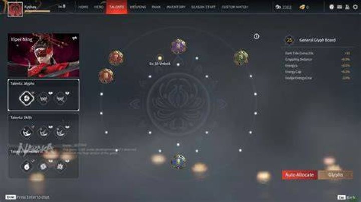 
Naraka Bladepoint – How to Unlock Talents (Glyphs)