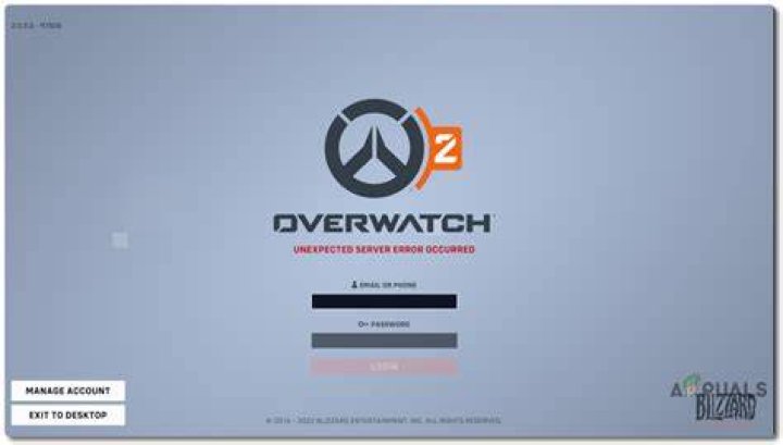 overwatch 2 unexpected server error