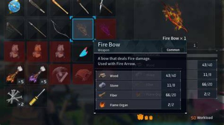 Palworld Arrows Types Fire Arrow