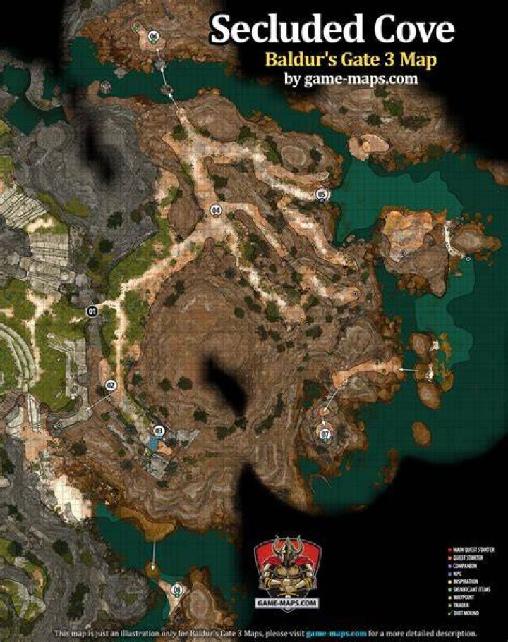 Secluded Cove Map Baldur's Gate 3 (BG3)