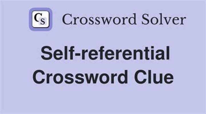 Self-referential Crossword Clue