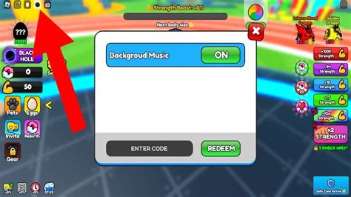 The interface for redeeming Push Simulator codes.