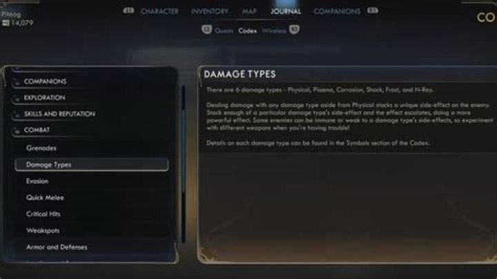 
The Outer Worlds – Damage Types