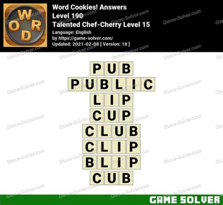 Word Cookies Talented Chef-Cherry Level 20 Answers Word Cookies Talented Chef-Cherry Level 20 Answers