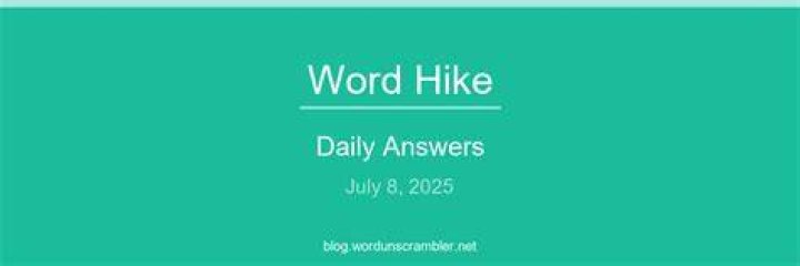 Word Hike Answers