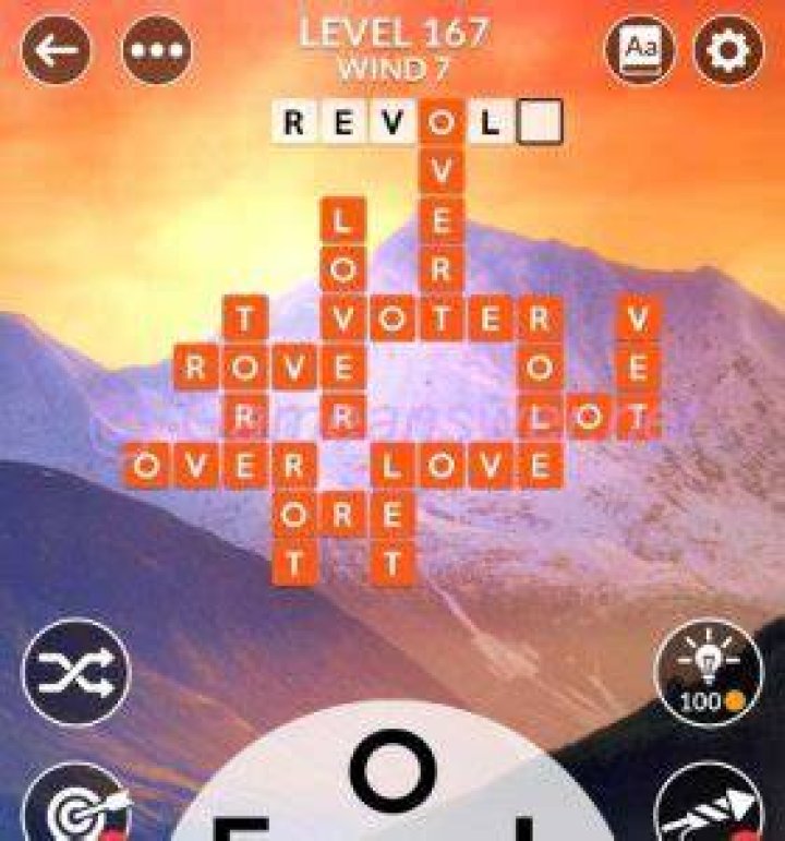 Wordscapes level 167