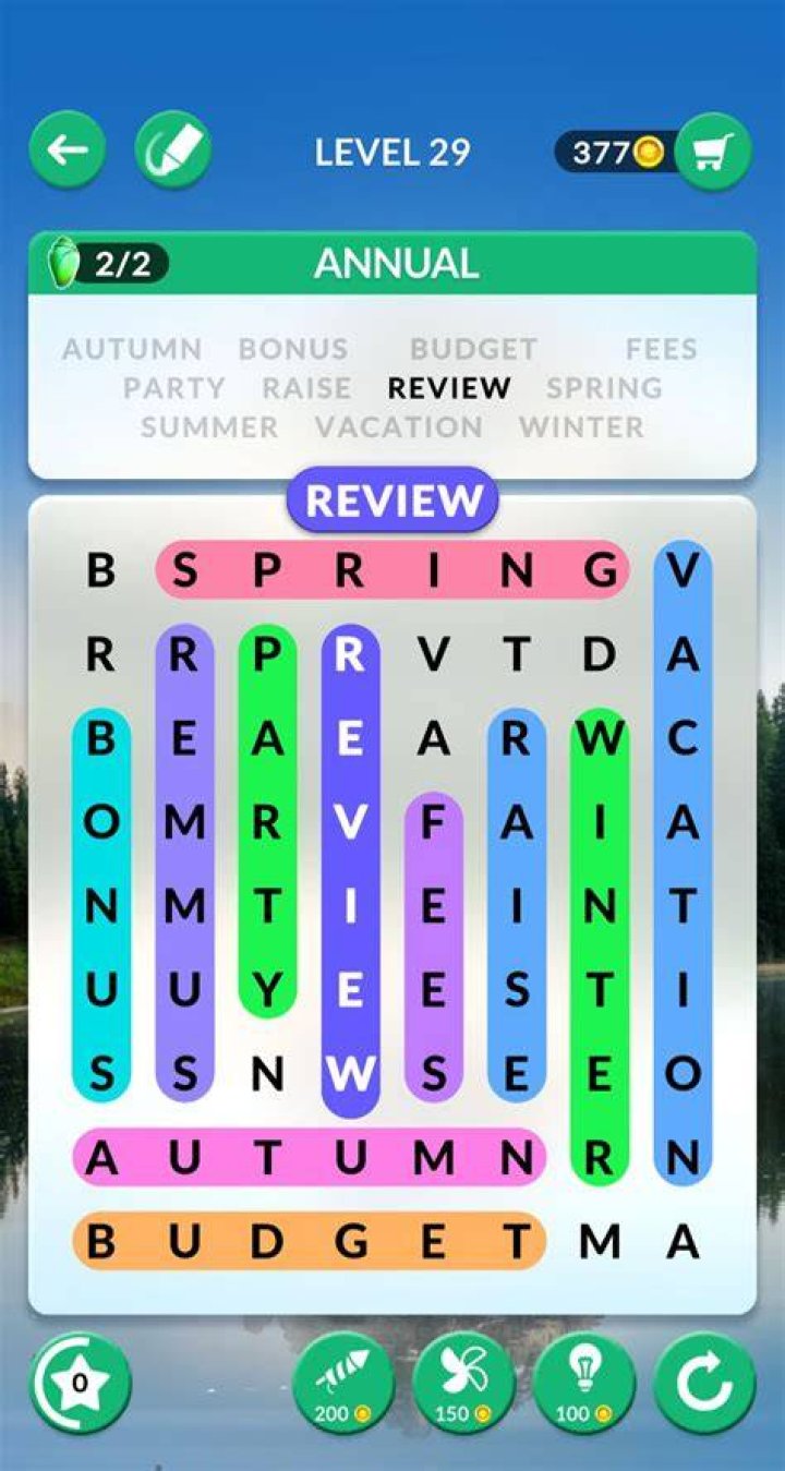 Wordscapes level 29