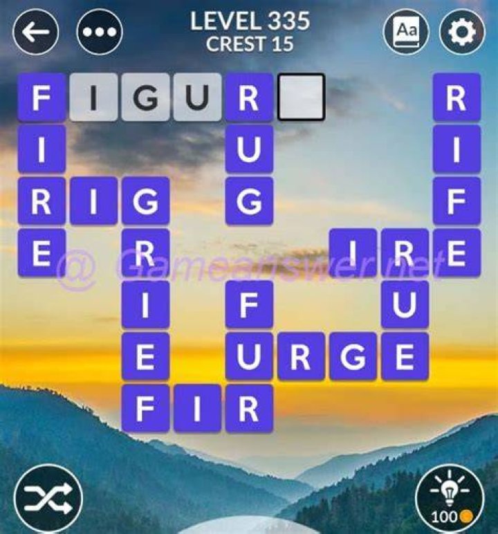 Wordscapes level 335