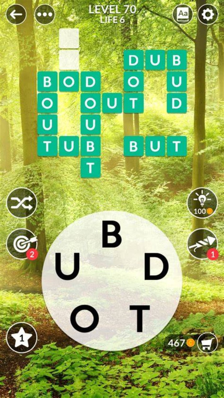 Wordscapes level 70
