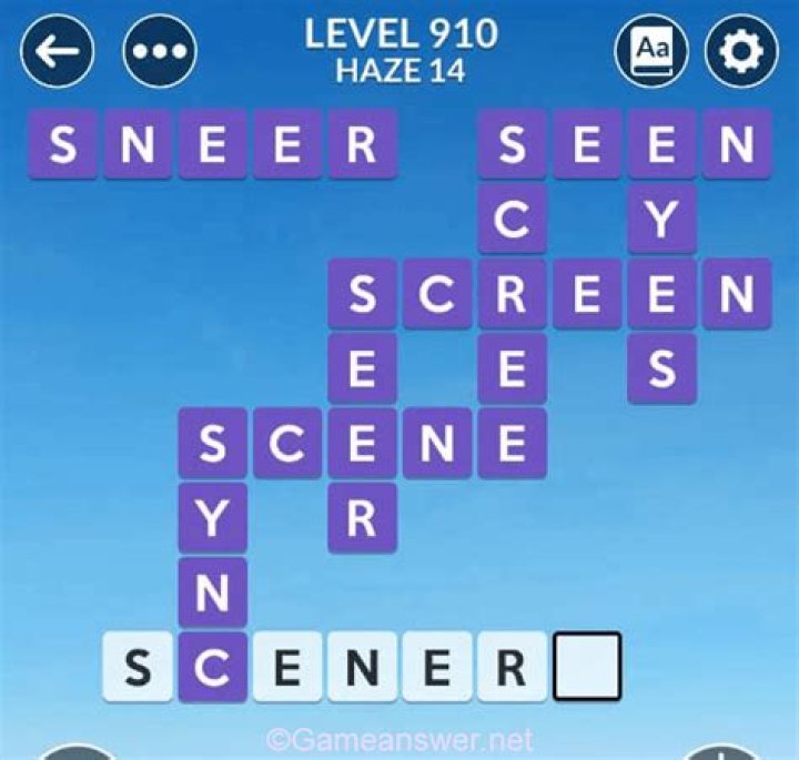 Wordscapes level 910