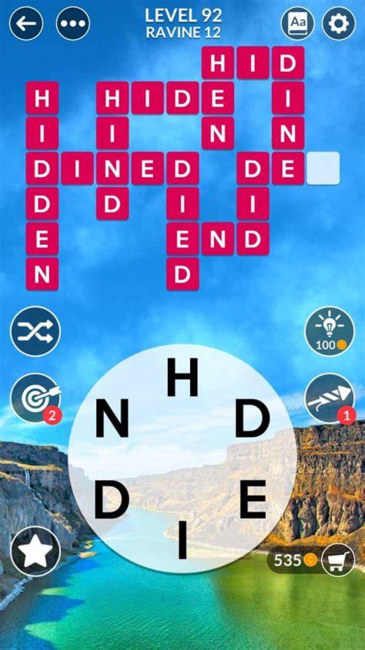 Wordscapes level 92