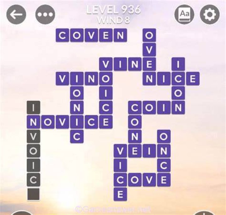 Wordscapes level 936