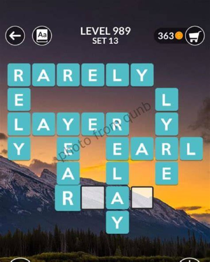 Wordscapes level 989